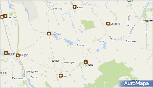 mapa Połczyno gmina Lipiany, Połczyno gmina Lipiany na mapie Targeo