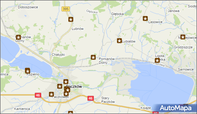 mapa Pomianów Dolny, Pomianów Dolny na mapie Targeo