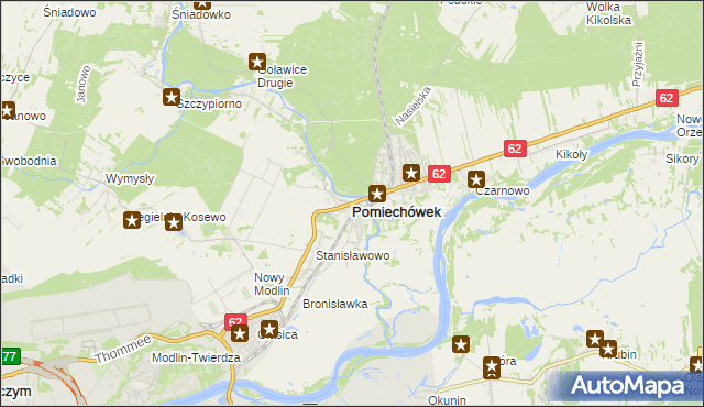 mapa Pomiechówek, Pomiechówek na mapie Targeo