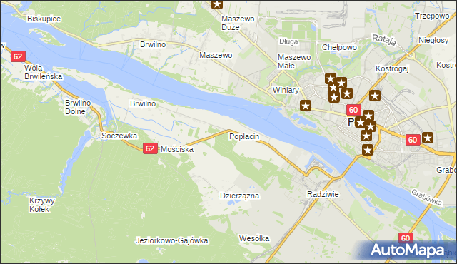 mapa Popłacin, Popłacin na mapie Targeo