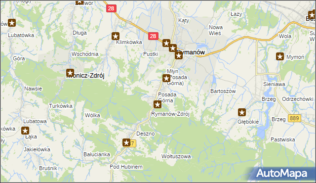 mapa Posada Górna, Posada Górna na mapie Targeo