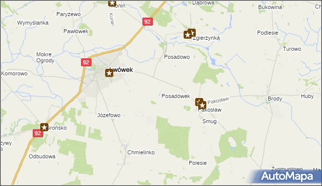 mapa Posadówek, Posadówek na mapie Targeo