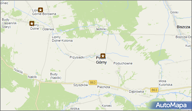 mapa Potok Górny, Potok Górny na mapie Targeo