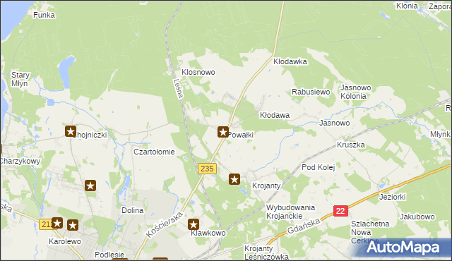 mapa Powałki, Powałki na mapie Targeo