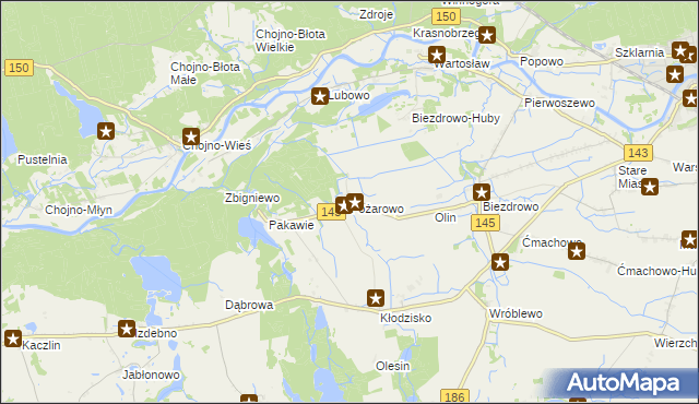 mapa Pożarowo, Pożarowo na mapie Targeo