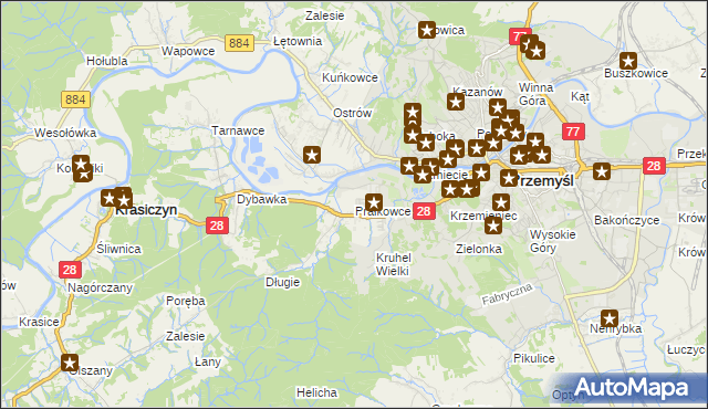 mapa Prałkowce, Prałkowce na mapie Targeo