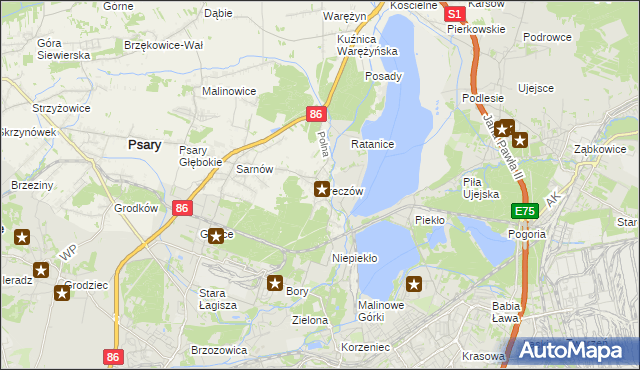 mapa Preczów, Preczów na mapie Targeo