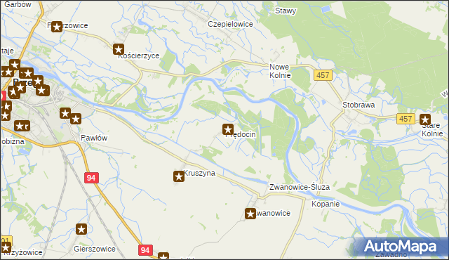 mapa Prędocin gmina Skarbimierz, Prędocin gmina Skarbimierz na mapie Targeo
