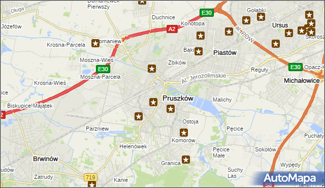 mapa Pruszków, Pruszków na mapie Targeo
