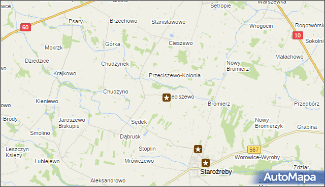 mapa Przeciszewo, Przeciszewo na mapie Targeo