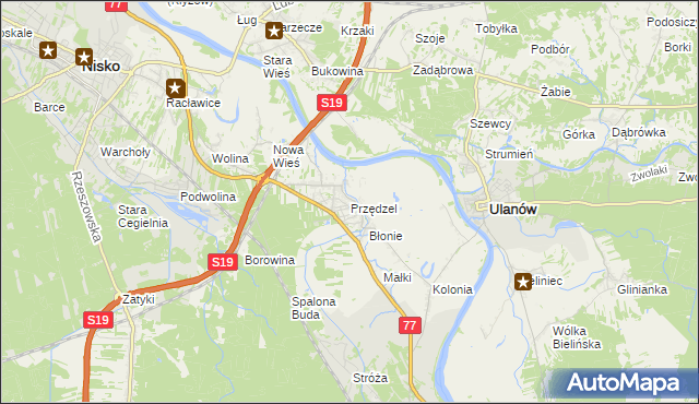 mapa Przędzel, Przędzel na mapie Targeo