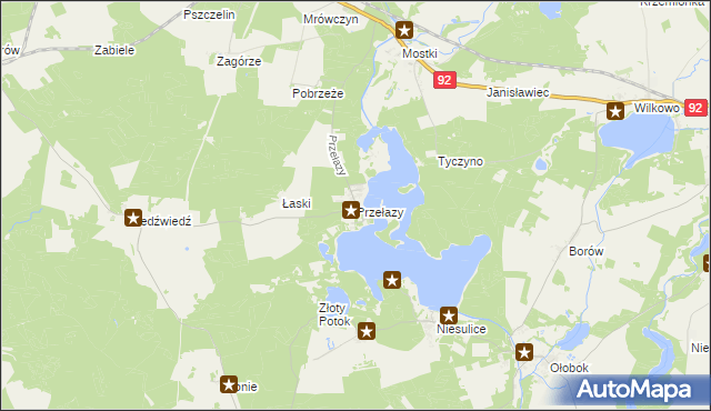 mapa Przełazy, Przełazy na mapie Targeo