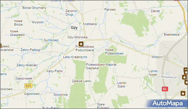 mapa Przewodowo-Majorat, Przewodowo-Majorat na mapie Targeo