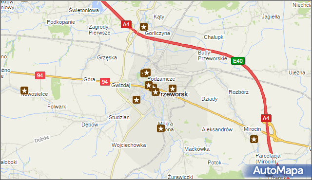 mapa Przeworsk, Przeworsk na mapie Targeo