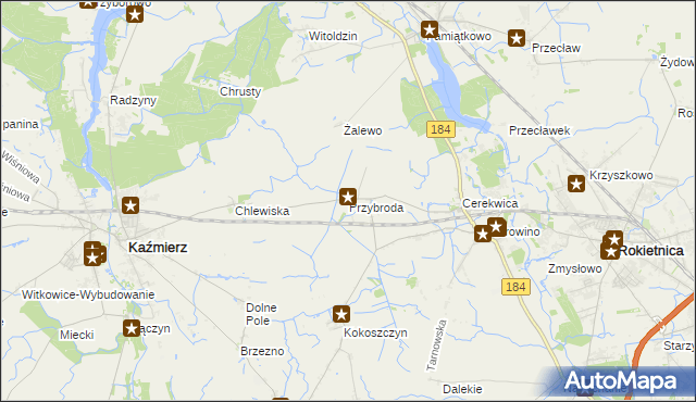 mapa Przybroda, Przybroda na mapie Targeo