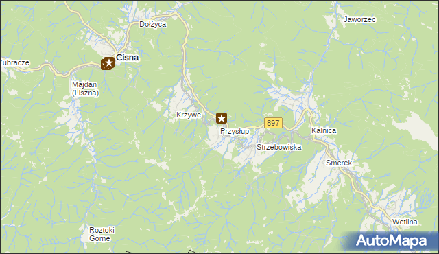 mapa Przysłup, Przysłup na mapie Targeo