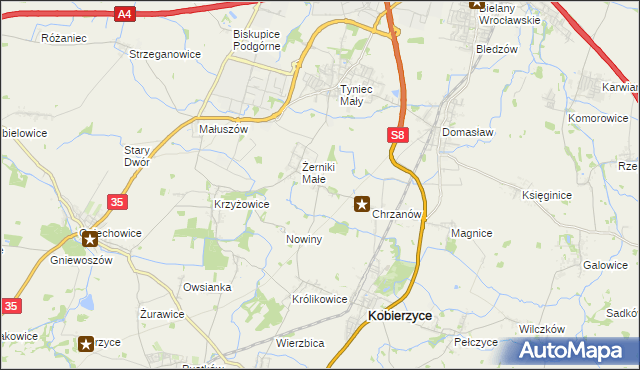 mapa Racławice Wielkie, Racławice Wielkie na mapie Targeo