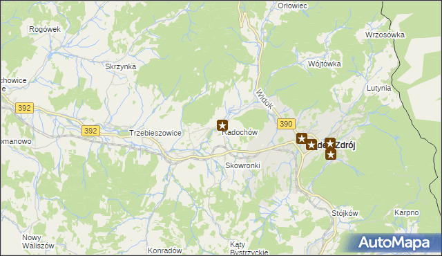 mapa Radochów, Radochów na mapie Targeo