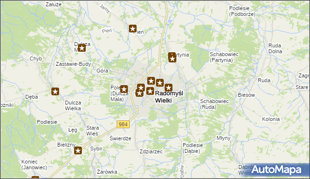 mapa Radomyśl Wielki, Radomyśl Wielki na mapie Targeo