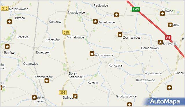 mapa Radoszkowice, Radoszkowice na mapie Targeo