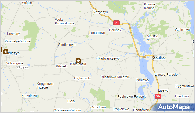 mapa Radwańczewo, Radwańczewo na mapie Targeo