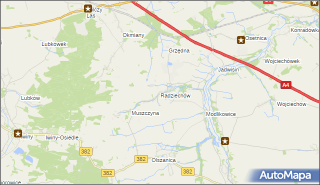 mapa Radziechów, Radziechów na mapie Targeo