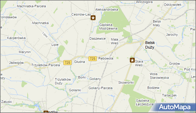 mapa Rębowola, Rębowola na mapie Targeo