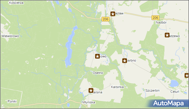 mapa Rekowo gmina Polanów, Rekowo gmina Polanów na mapie Targeo