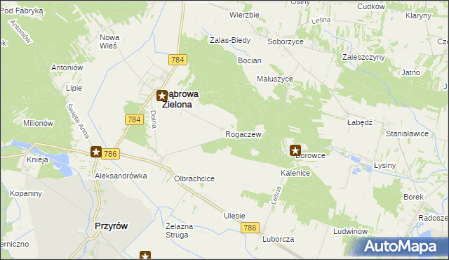 mapa Rogaczew, Rogaczew na mapie Targeo