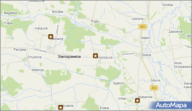 mapa Rososzyca, Rososzyca na mapie Targeo