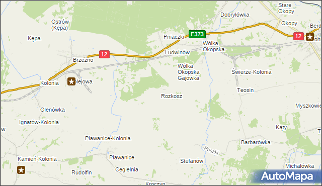 mapa Rozkosz, Rozkosz na mapie Targeo