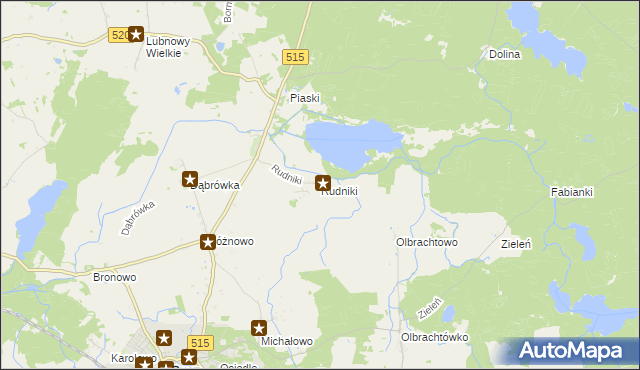 mapa Rudniki gmina Susz, Rudniki gmina Susz na mapie Targeo