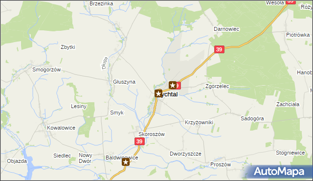 mapa Rychtal, Rychtal na mapie Targeo