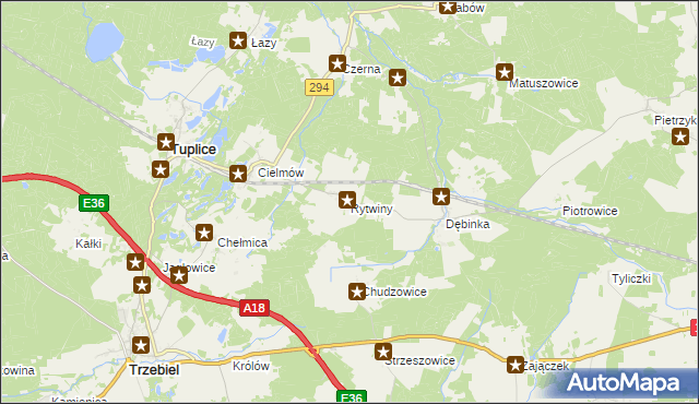 mapa Rytwiny, Rytwiny na mapie Targeo