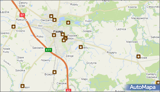 mapa Rzędy, Rzędy na mapie Targeo