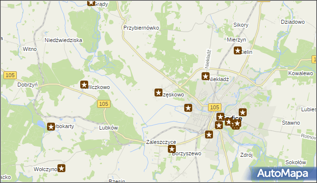 mapa Rzęskowo, Rzęskowo na mapie Targeo