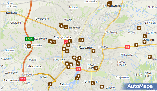 mapa Rzeszów, Rzeszów na mapie Targeo