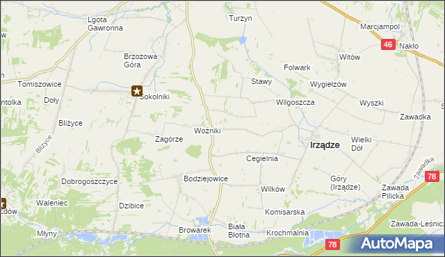 mapa Sadowie gmina Irządze, Sadowie gmina Irządze na mapie Targeo