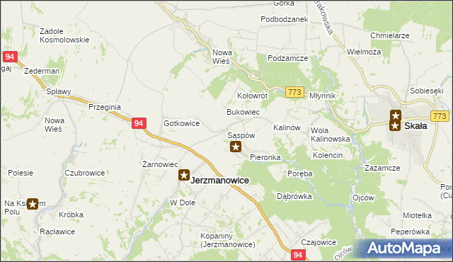 mapa Sąspów, Sąspów na mapie Targeo