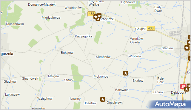 mapa Serafinów, Serafinów na mapie Targeo