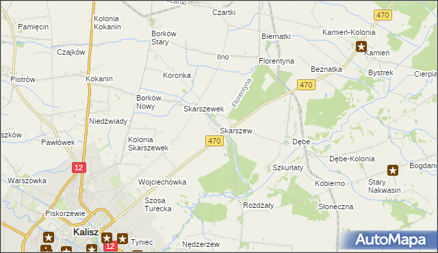 mapa Skarszew, Skarszew na mapie Targeo