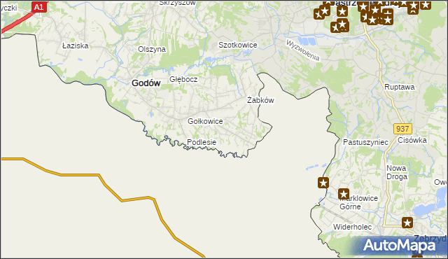 mapa Skrbeńsko, Skrbeńsko na mapie Targeo