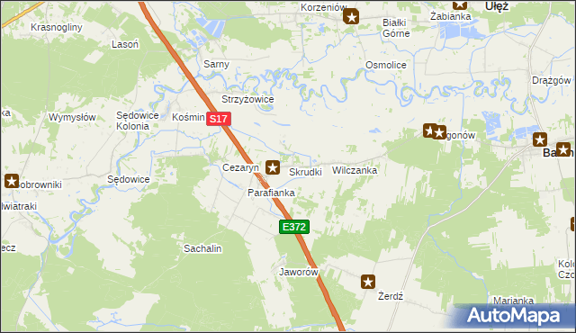 mapa Skrudki, Skrudki na mapie Targeo