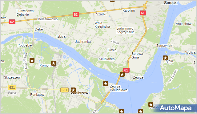 mapa Skubianka, Skubianka na mapie Targeo