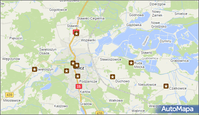 mapa Sławoszowice, Sławoszowice na mapie Targeo