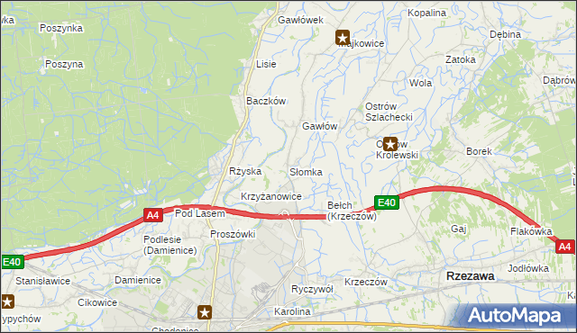 mapa Słomka, Słomka na mapie Targeo