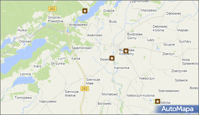 mapa Słowiki gmina Kleczew, Słowiki gmina Kleczew na mapie Targeo