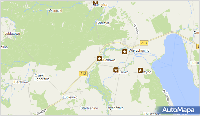 mapa Słuchowo, Słuchowo na mapie Targeo