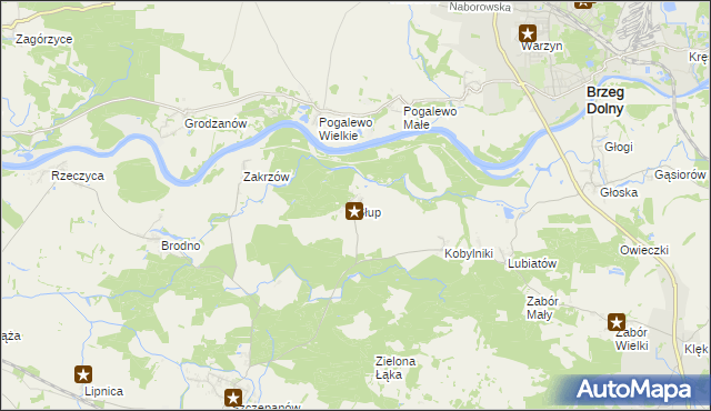 mapa Słup gmina Środa Śląska, Słup gmina Środa Śląska na mapie Targeo