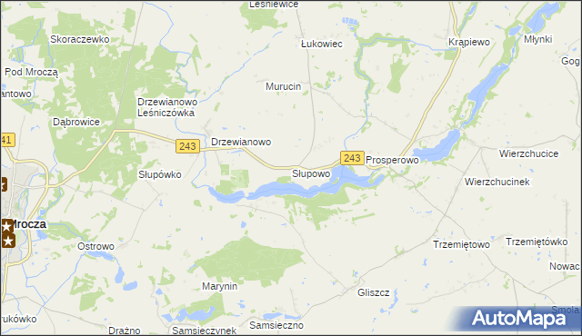 mapa Słupowo, Słupowo na mapie Targeo
